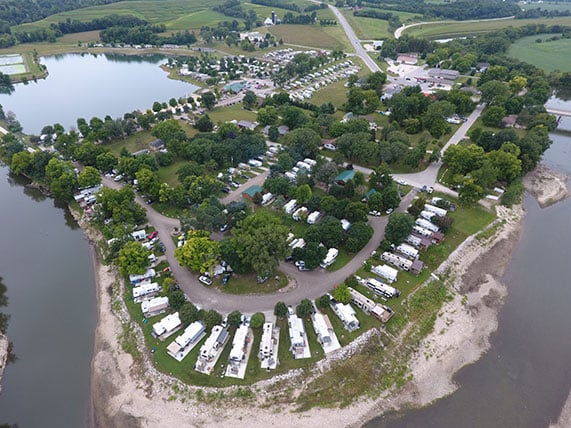 Skip-A-Way Camp Resort Aerial View